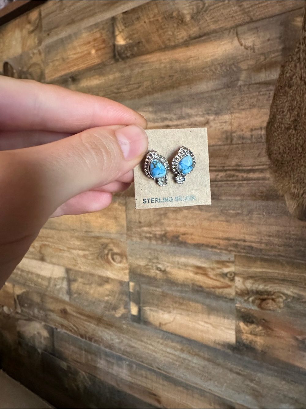 Golden Hills Turquoise Teardrop Stud Earrings
